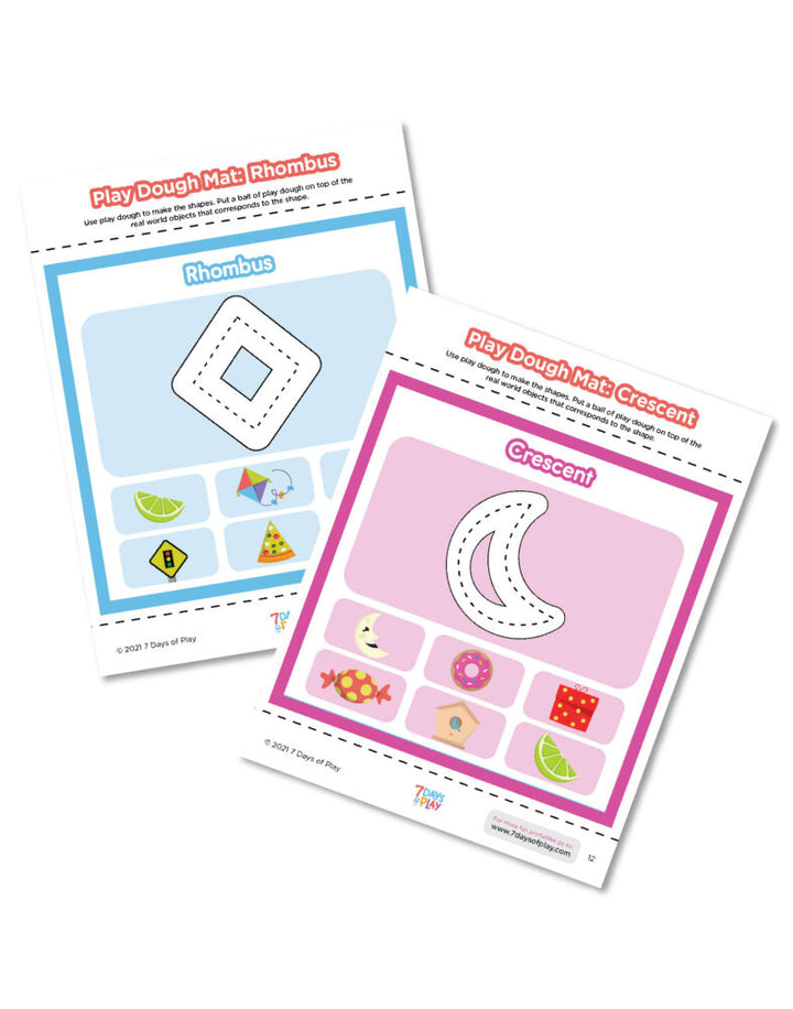 Play Dough Mats: Shapes