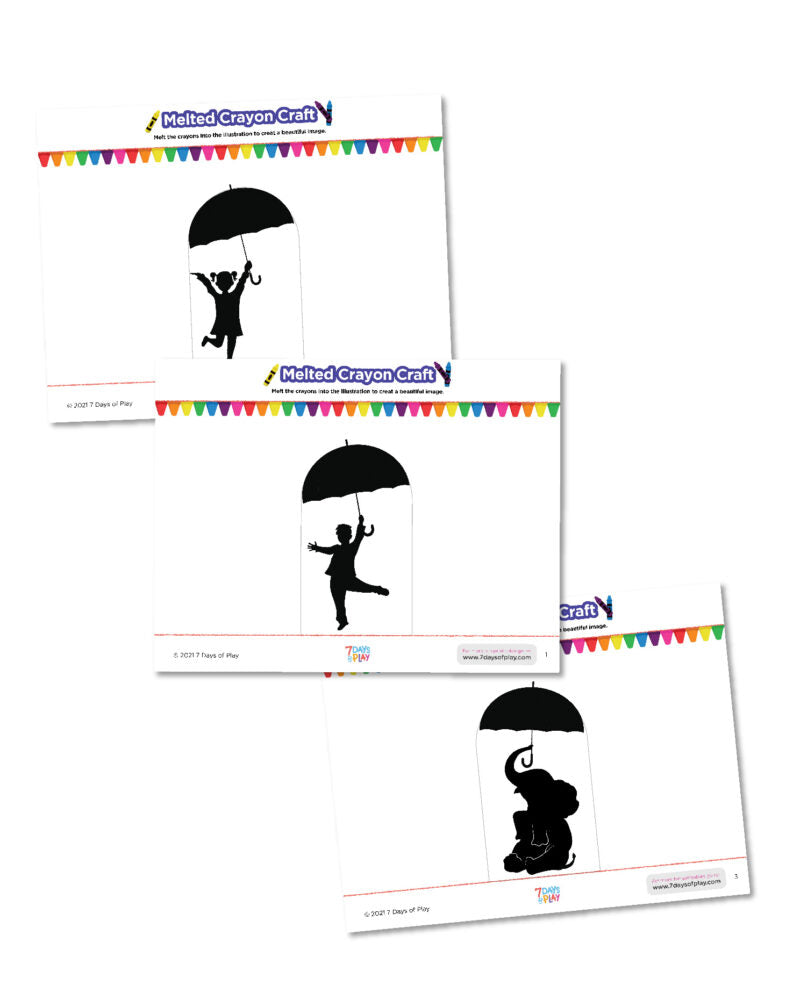 Melted Crayons craft printable activity