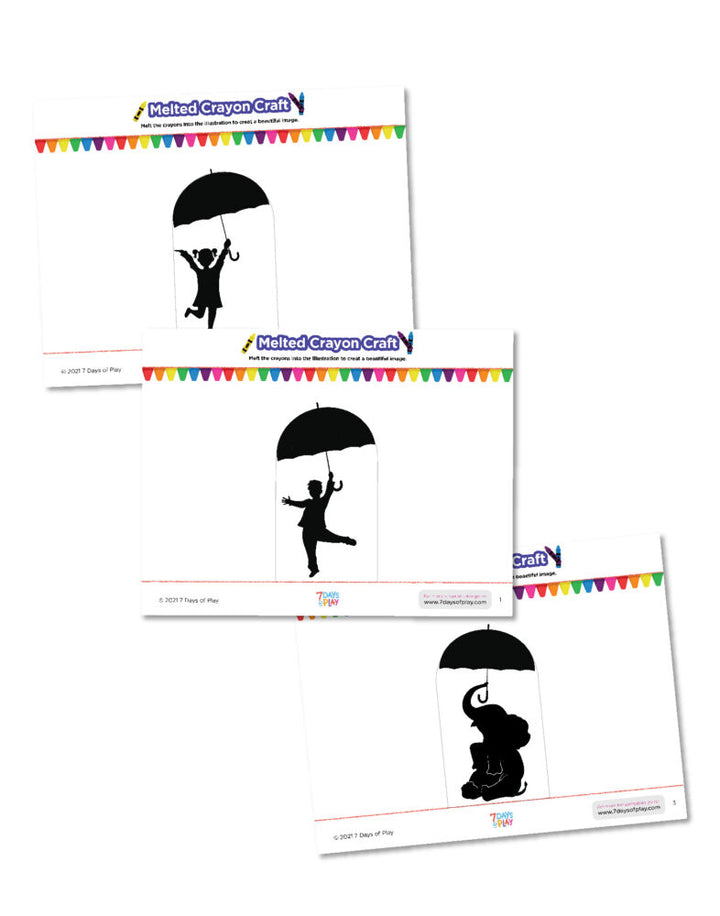 Melted Crayons craft printable activity