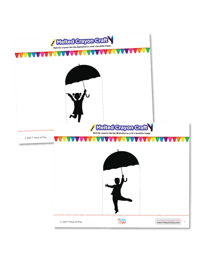 Melted Crayons craft printable activity