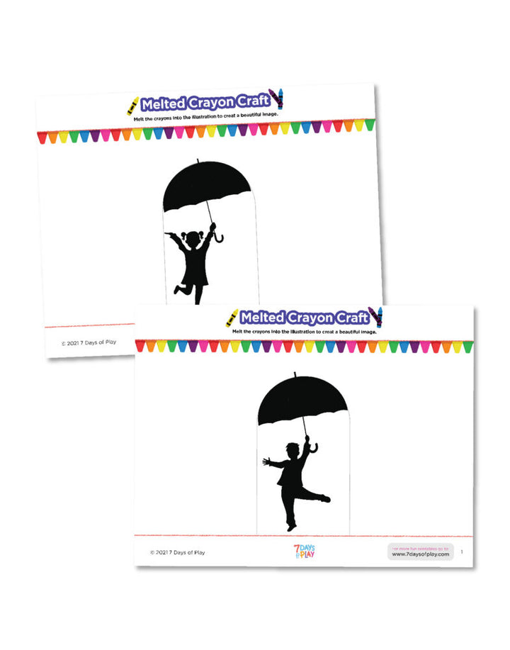 Melted Crayons craft printable activity