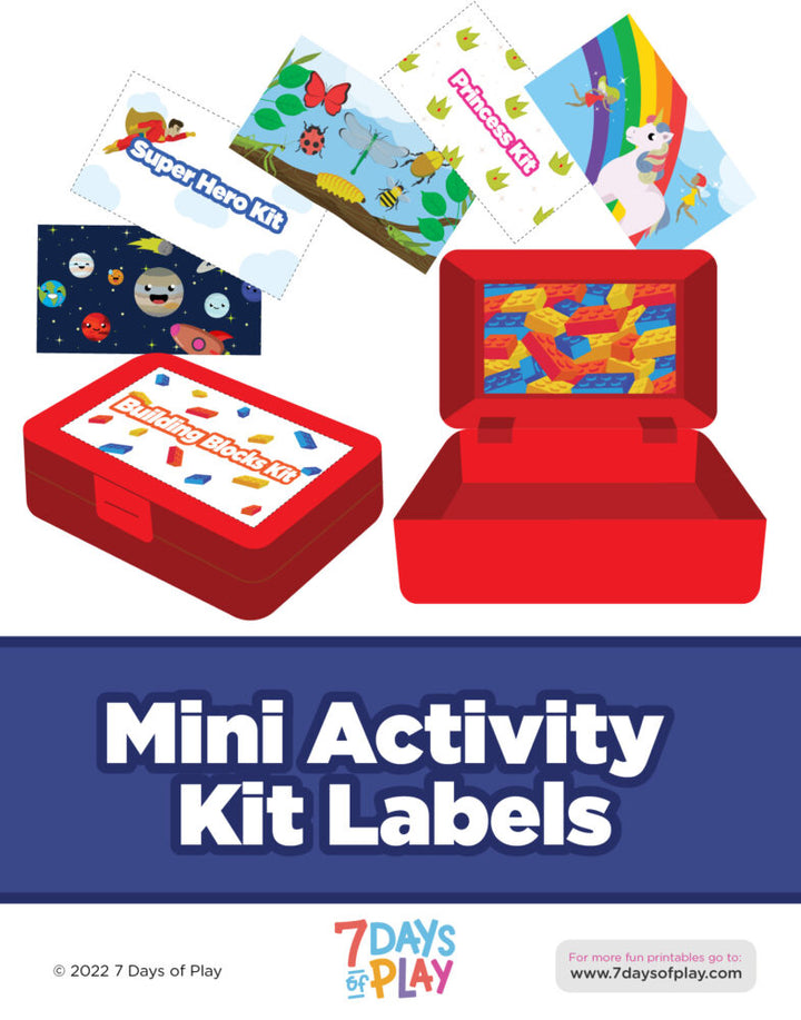Mini Activity Kit Labels - Printable
