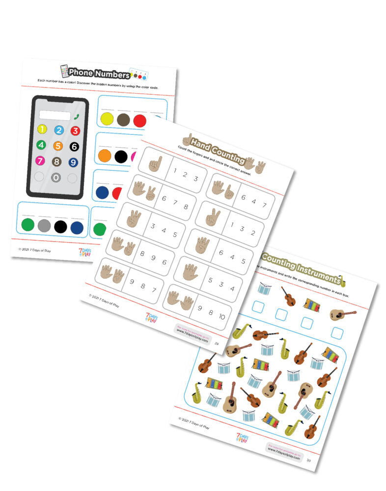 1-10 Numbers Bundle - Printable for Kids