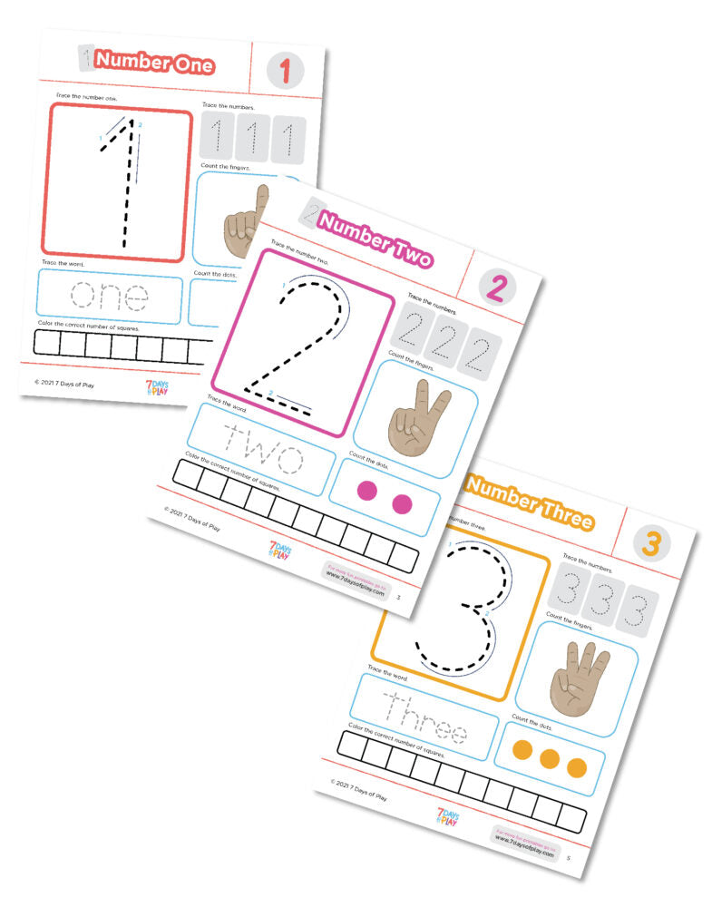 1-10 Numbers Bundle - Printable for Kids