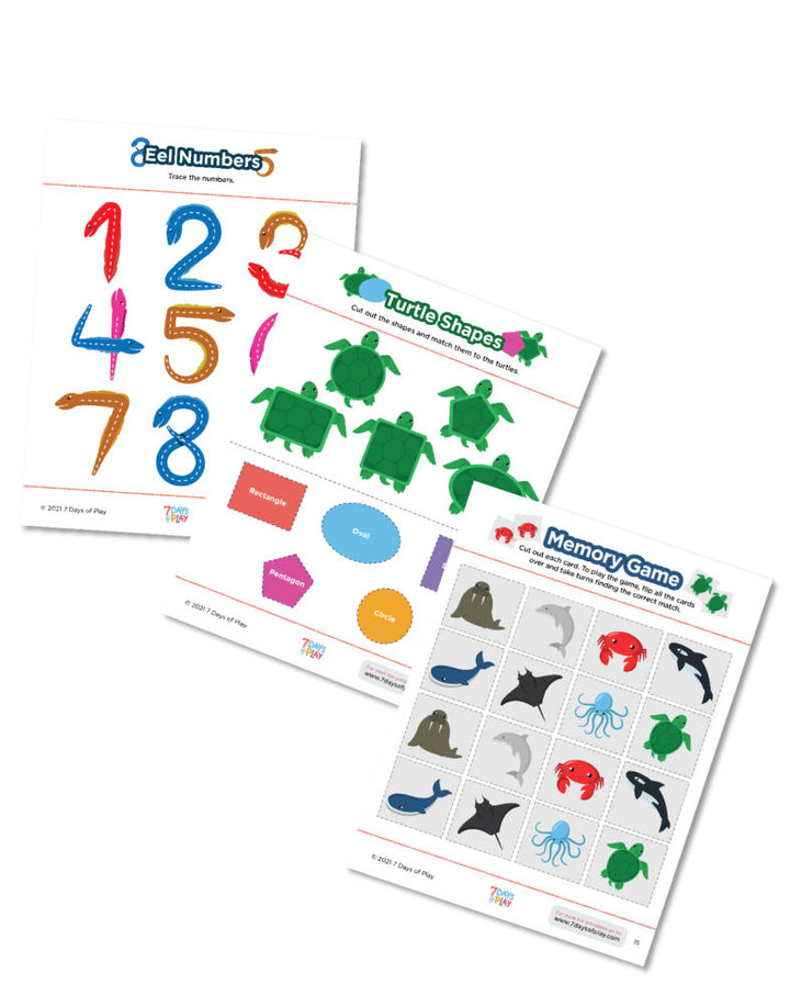 Ocean Animal Activities - Printable for Kids