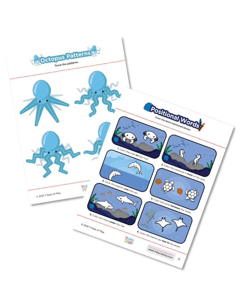 Ocean Animal Activities - Printable for Kids