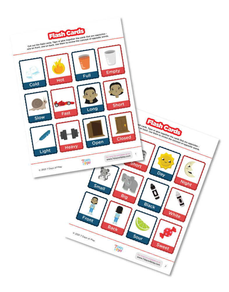 opposite words printable worksheets