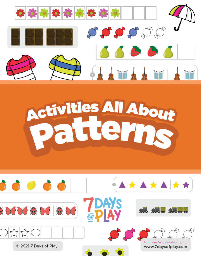 patterns patterning printable worksheets early math preschool