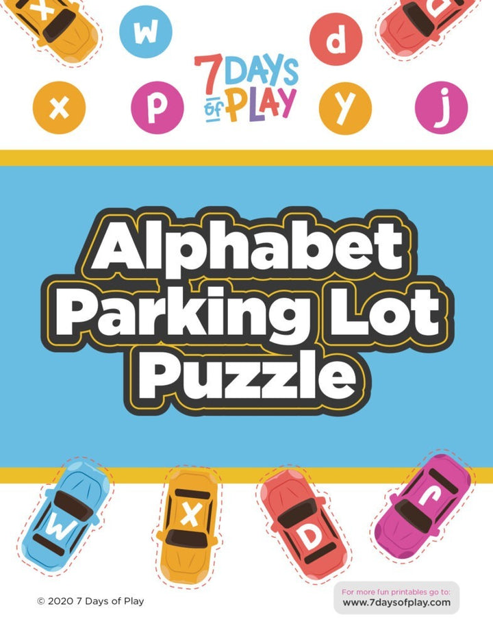 Alphabet Parking Lot: Uppercase and Lowercase Recognition Puzzle