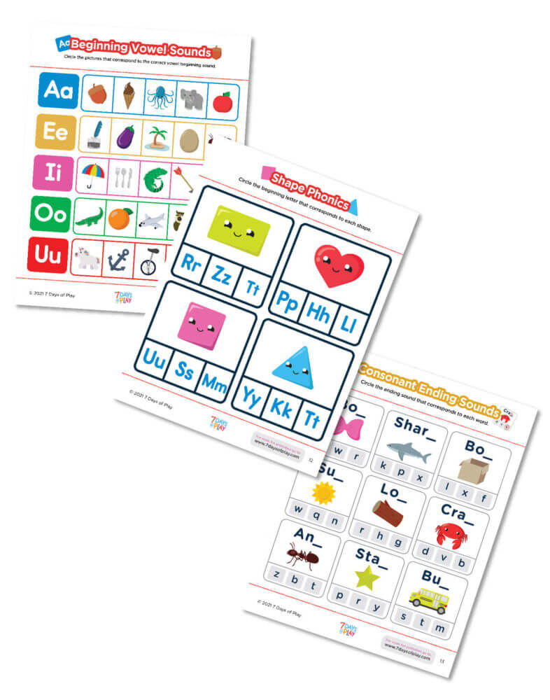phonics worksheets printables phonological awareness alphabet sounds