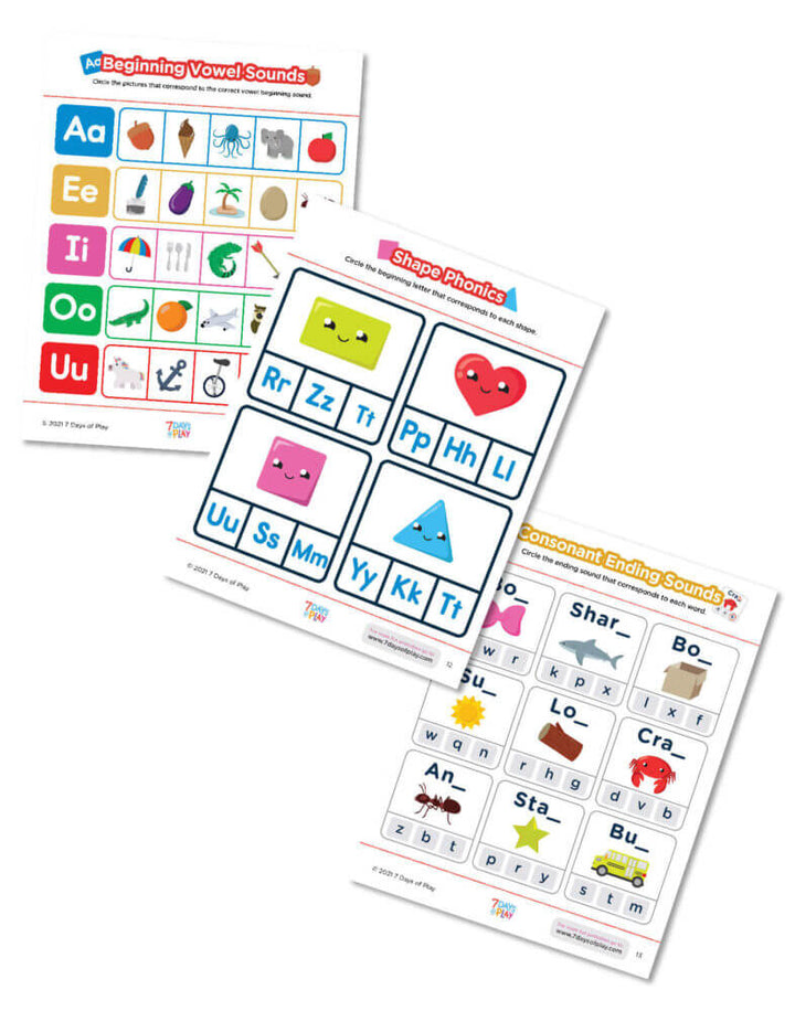 phonics worksheets printables phonological awareness alphabet sounds