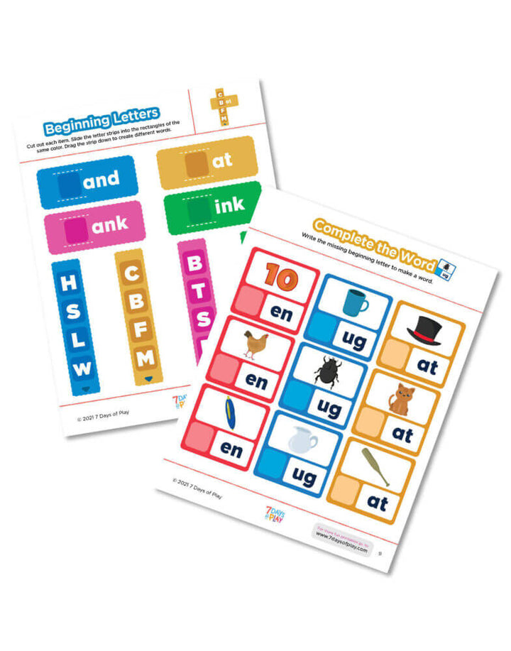 Phonics Worksheets - Printable for Kids