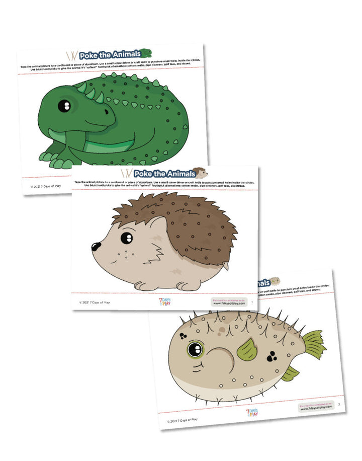 printable fine motor skills activity with animals