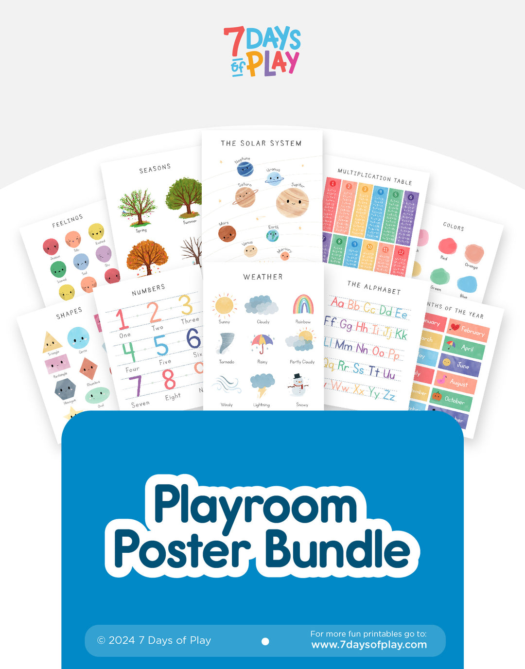 Playroom Poster Bundle - Printable