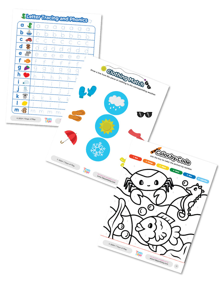 Pre-K Prep Activities - Printable