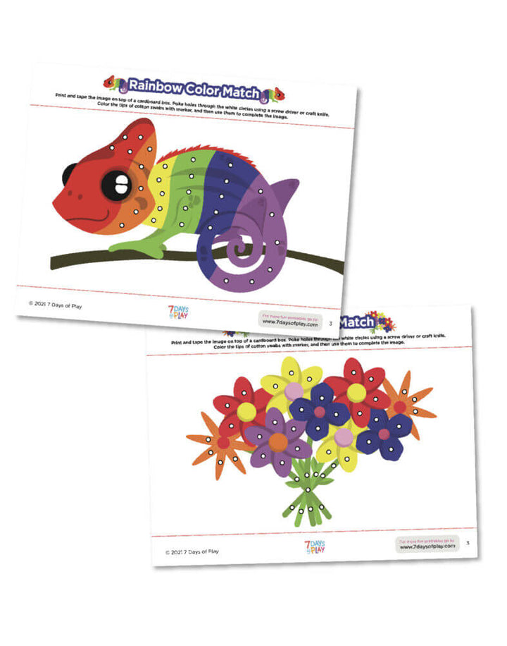 rainbow color match printable puzzle