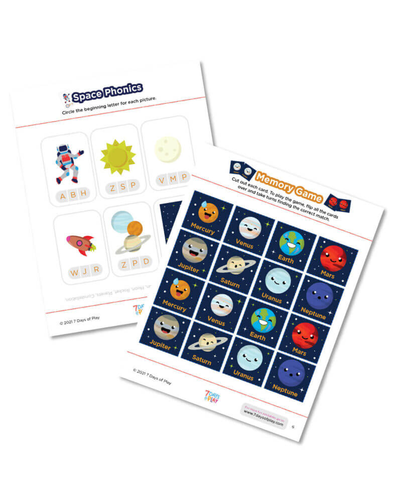 space themed worksheet astronaut diy printable early childhood education skills preschool kindergarten