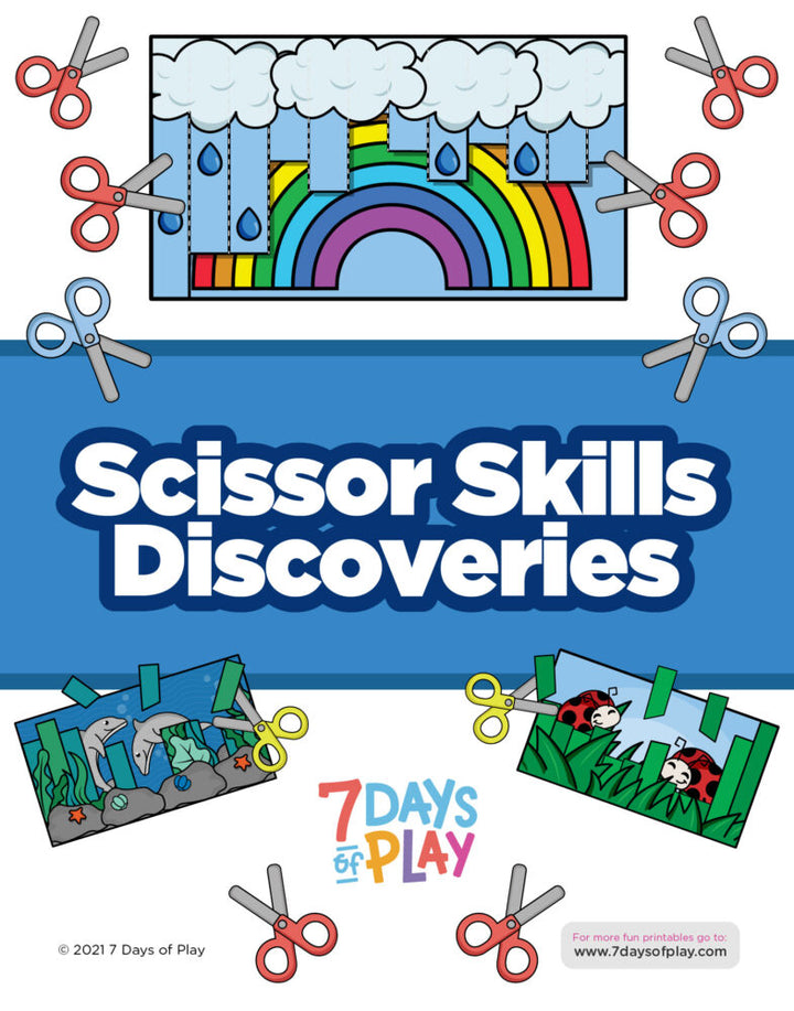 Make cutting practice for preschoolers fun with this activity! Kids will cut away the top layer of paper to reveal a picture underneath! 