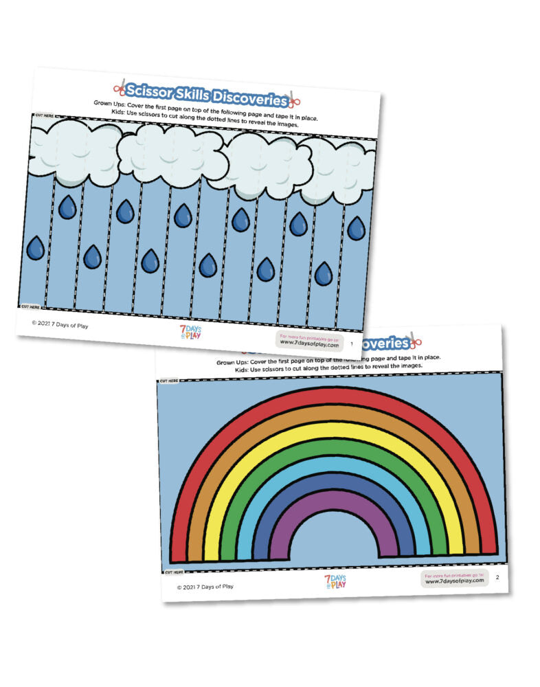 Make cutting practice for preschoolers fun with this activity! Kids will cut away the top layer of paper to reveal a picture underneath! Make cutting practice for preschoolers fun with this activity! Kids will cut away the top layer of paper to reveal a picture underneath! 