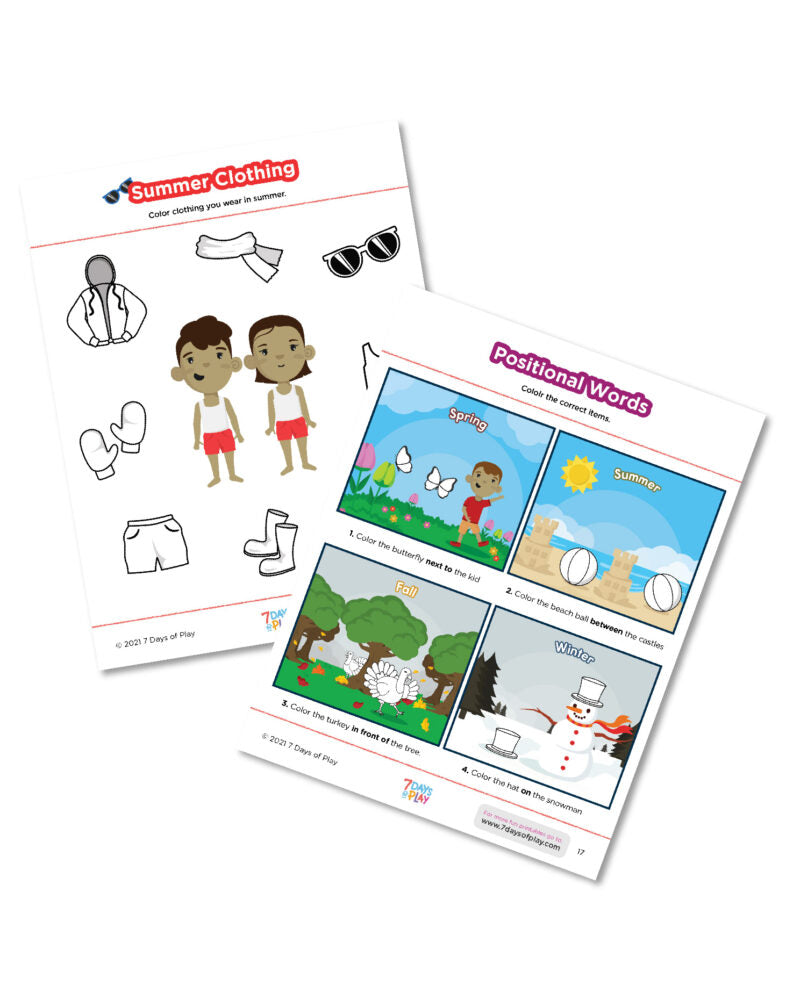 Printable about the Seasons