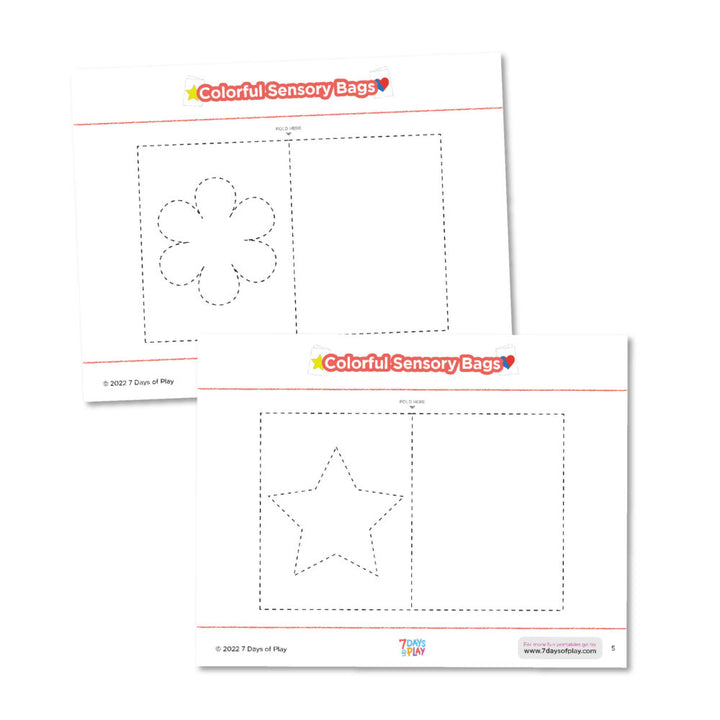Colorful Sensory Bags Free Printable