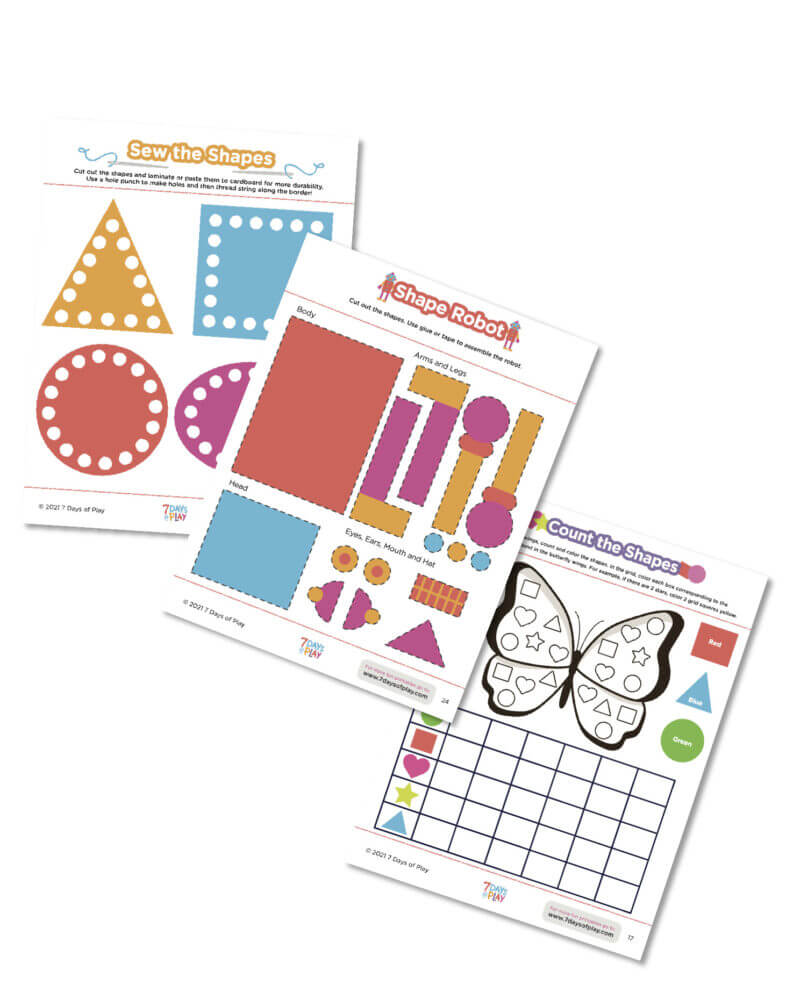 Activities All About Shapes - Fun Printable