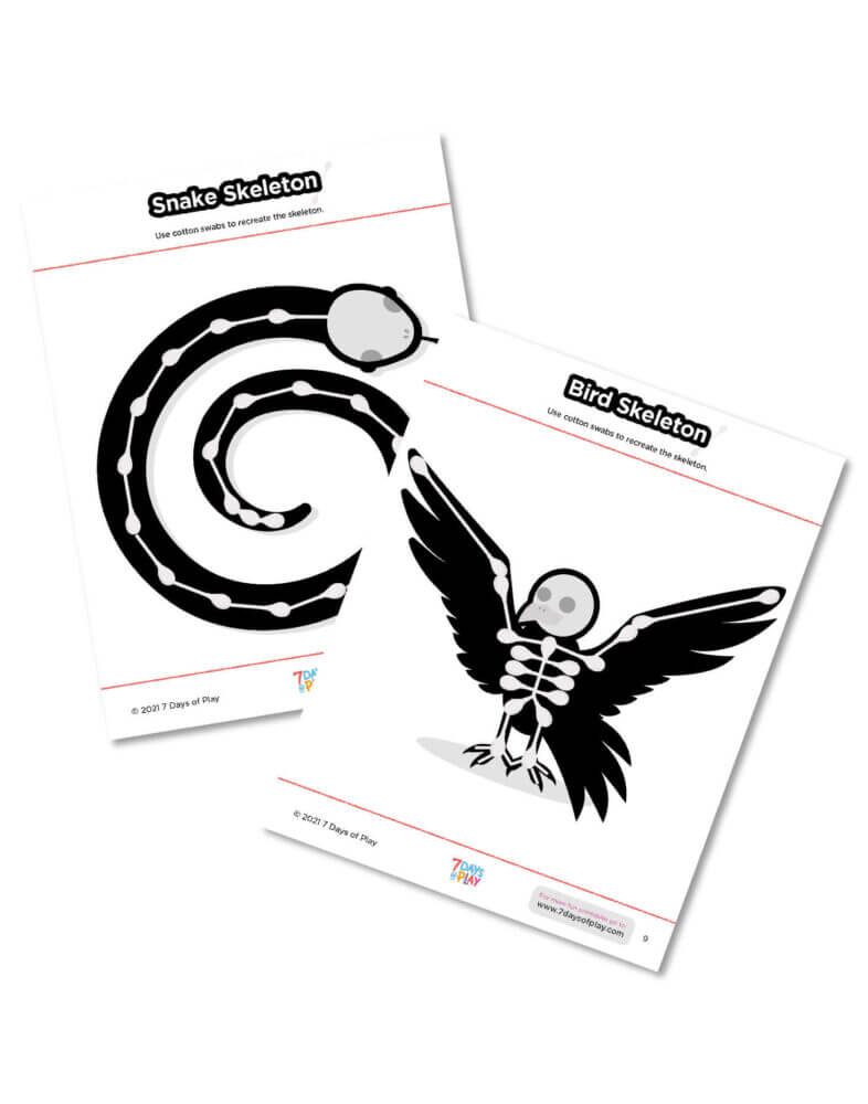skeleton printable cotton swab activity for kids halloween anatomy