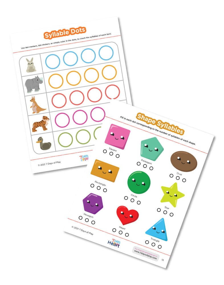 Syllables Printable - Activities for Kids