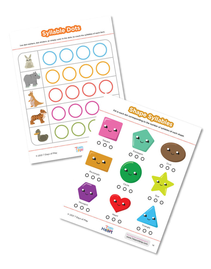Syllables Printable - Activities for Kids