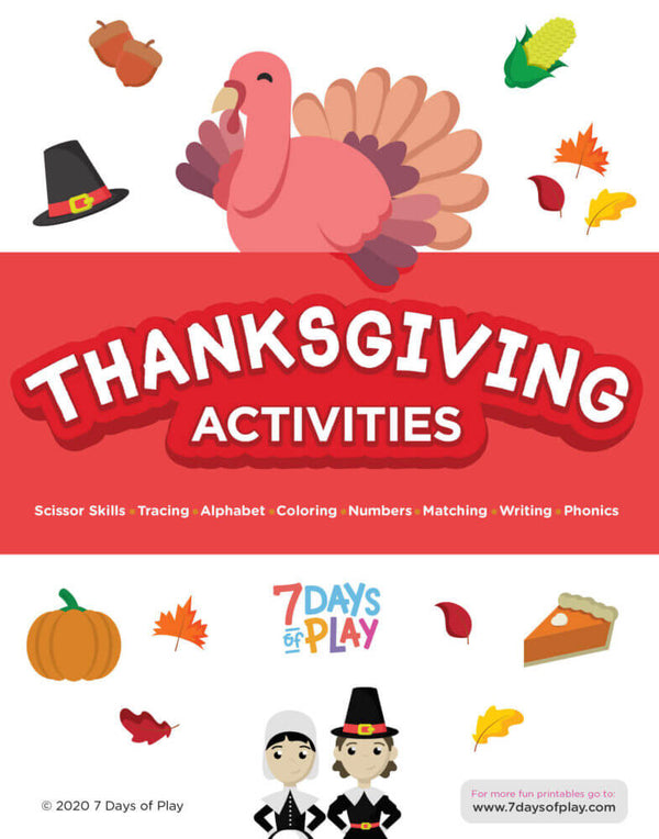 15 plus Thanksgiving activities printable pack