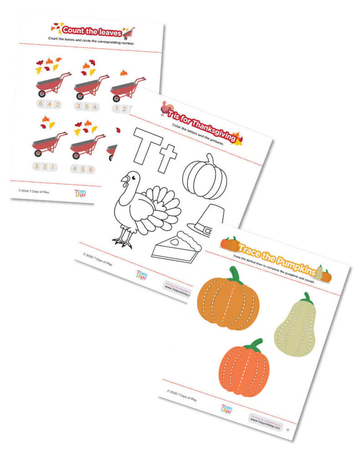 thanksgiving printable activities worksheets