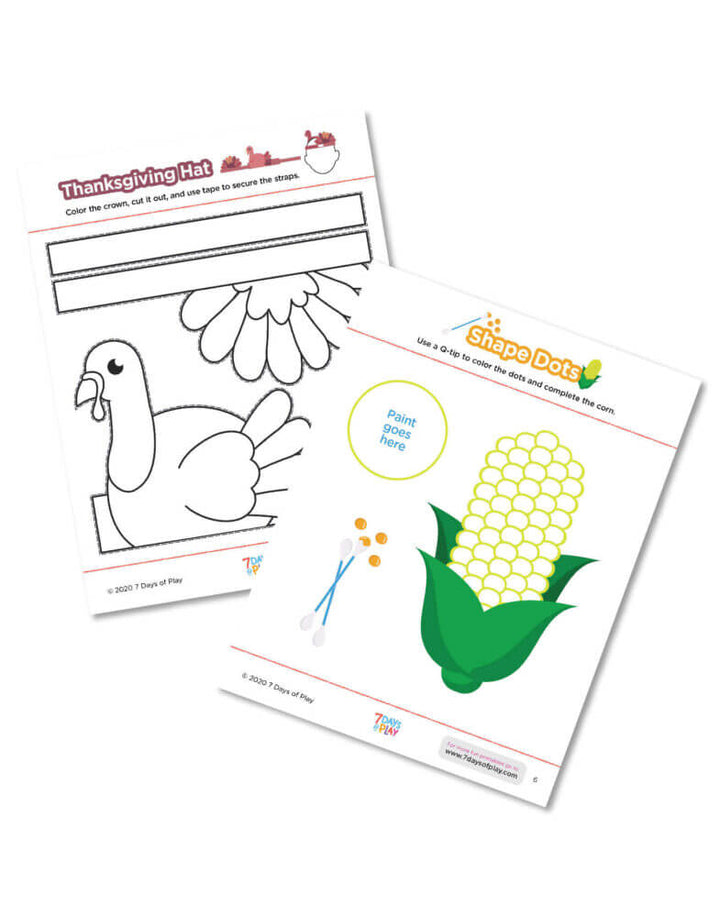 thanksgiving printable activities worksheets