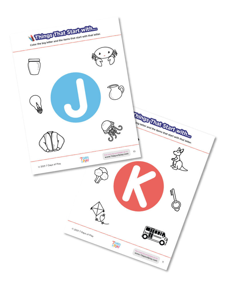 Things That Start With... - Free printable