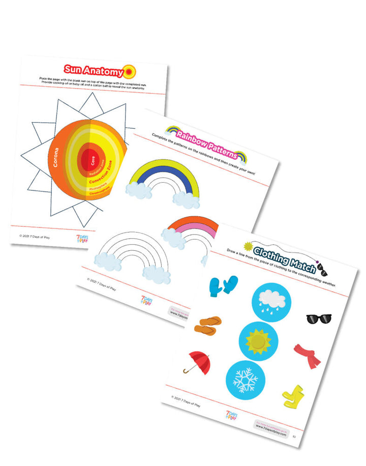 Weather activities - Printable for Kids