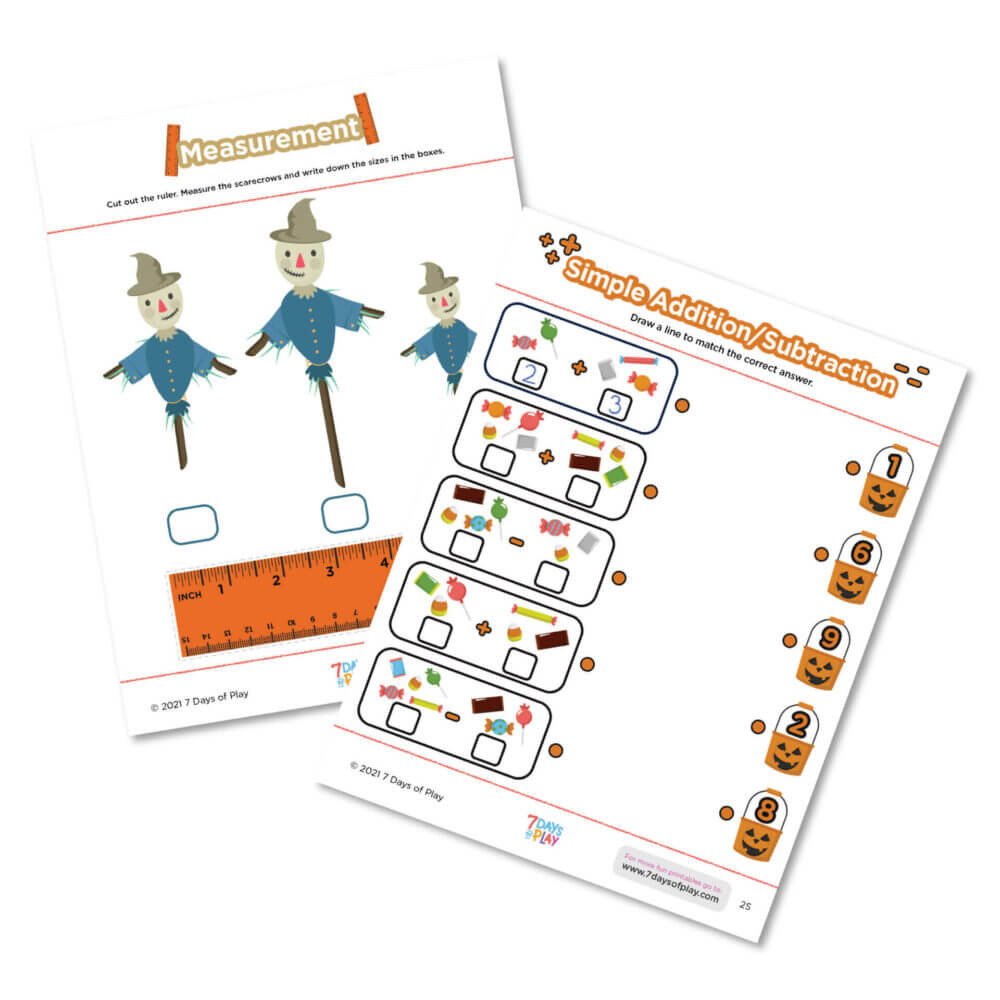 halloween worksheets printable early childhood education skills