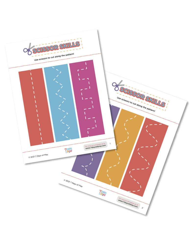 scissor skill activity printable for fine motor skills