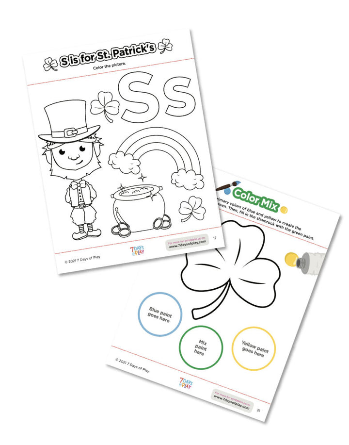st. patrick's day printable worksheets