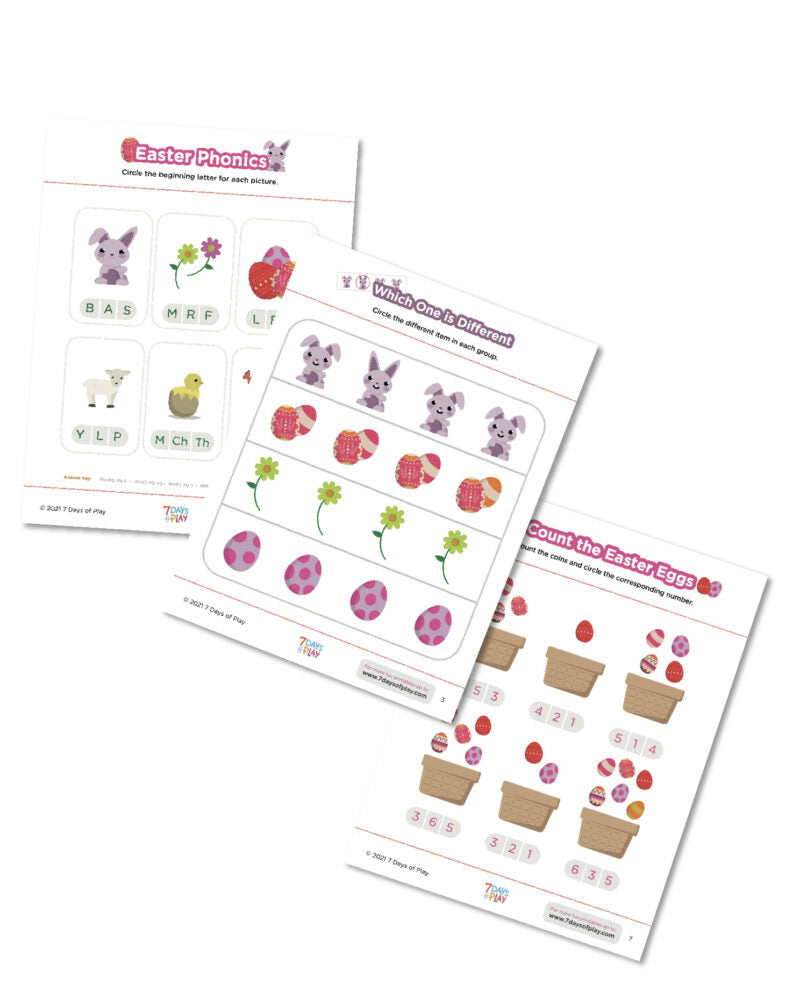 easter and spring themed worksheets printables