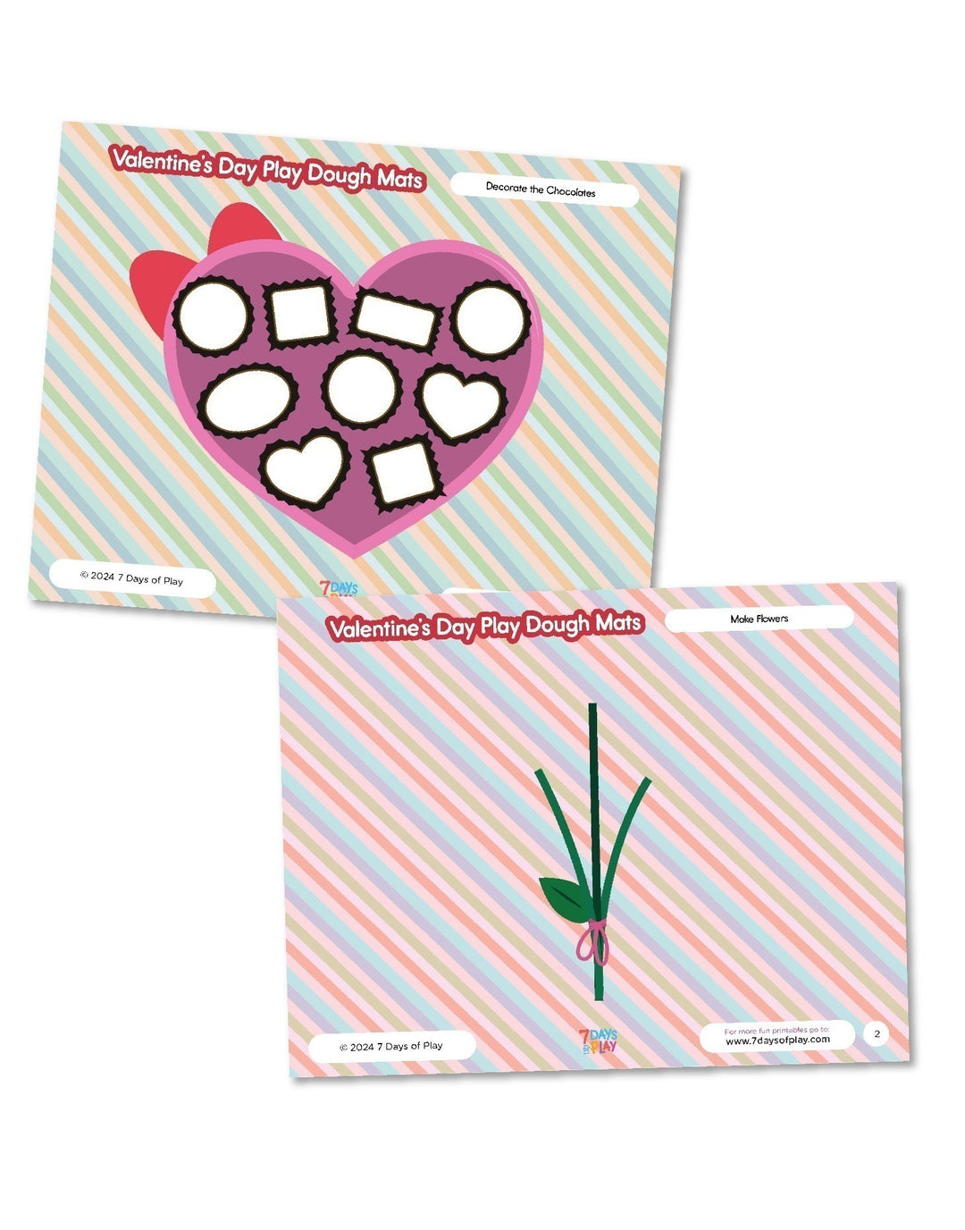Valentines Play Dough Mats