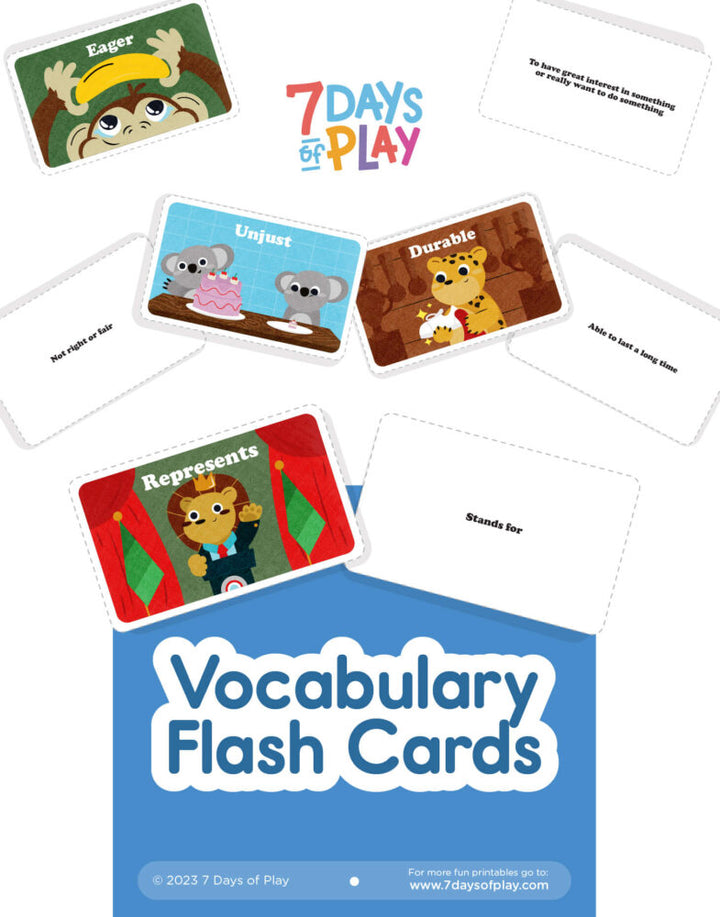 Vocabulary List 1 - Printable for Kids