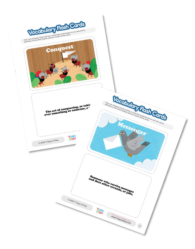 Vocabulary List 2 - Printable for Kids