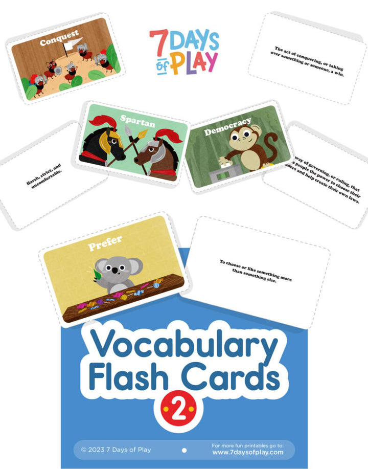 Vocabulary List 2 - Printable for Kids