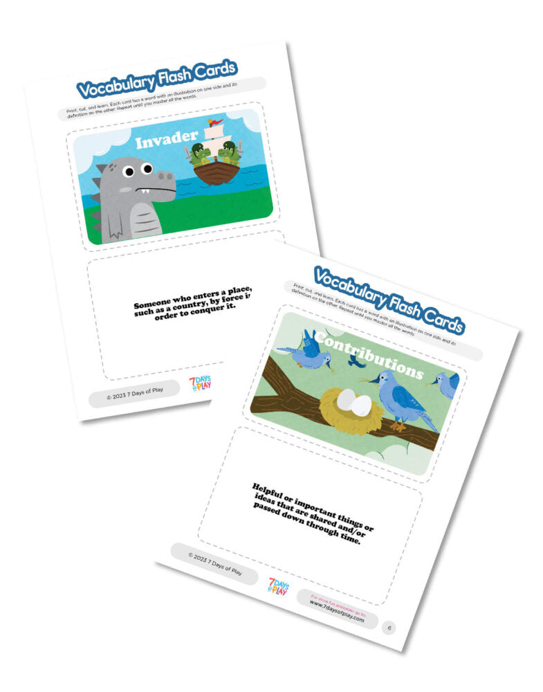 Vocabulary List 2 - Printable for Kids