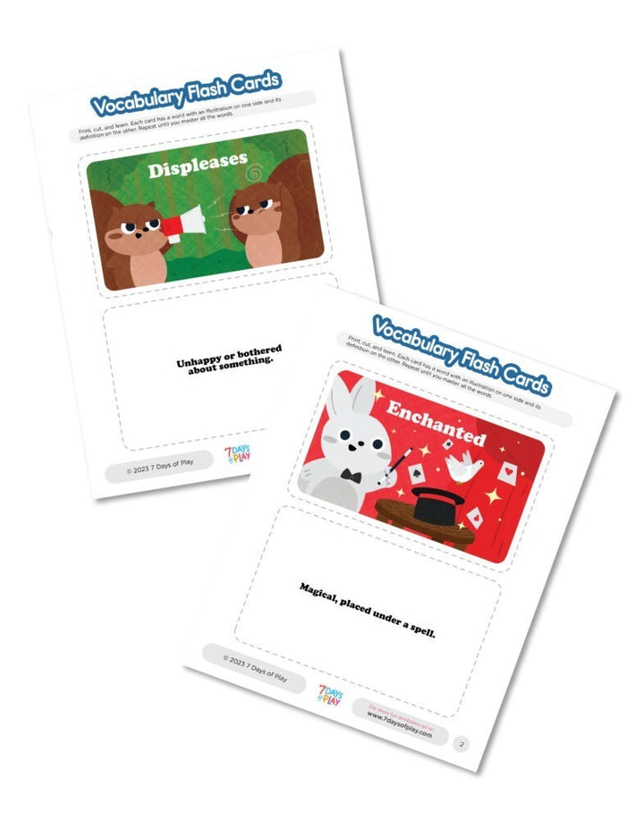 Vocabulary List 4 - Printable for Kids