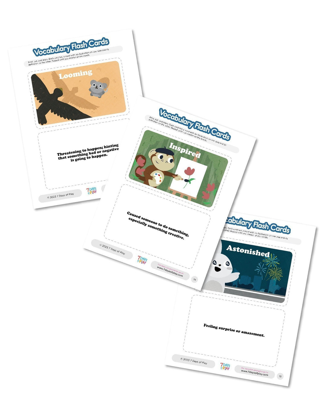 Vocabulary List 5 - Printable for Kids