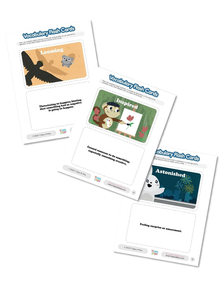 Vocabulary List 5 - Printable for Kids