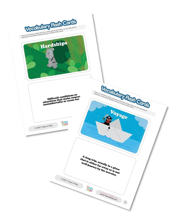 Vocabulary List 6 - Printable for Kids