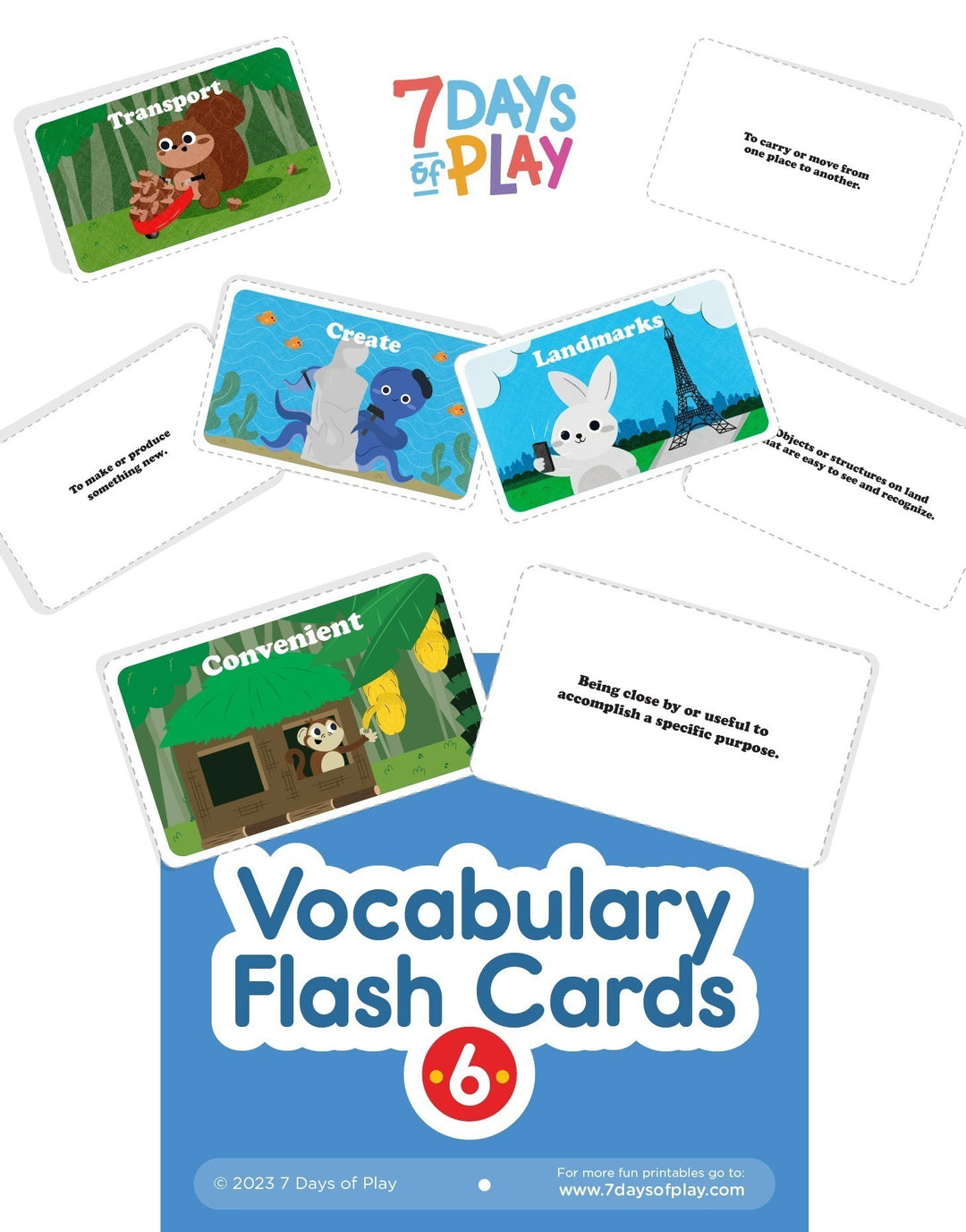 Vocabulary List 6 - Printable for Kids