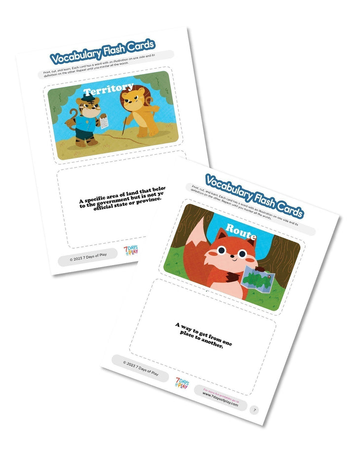 Vocabulary List 6 - Printable for Kids