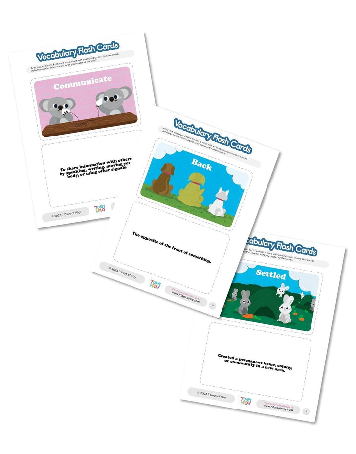 Vocabulary List 6 - Printable for Kids
